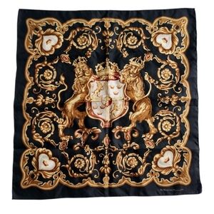 The Metropolitan Museum Of Art Coat Of Arms Crowned Lions Square Scarf 21" X 21"